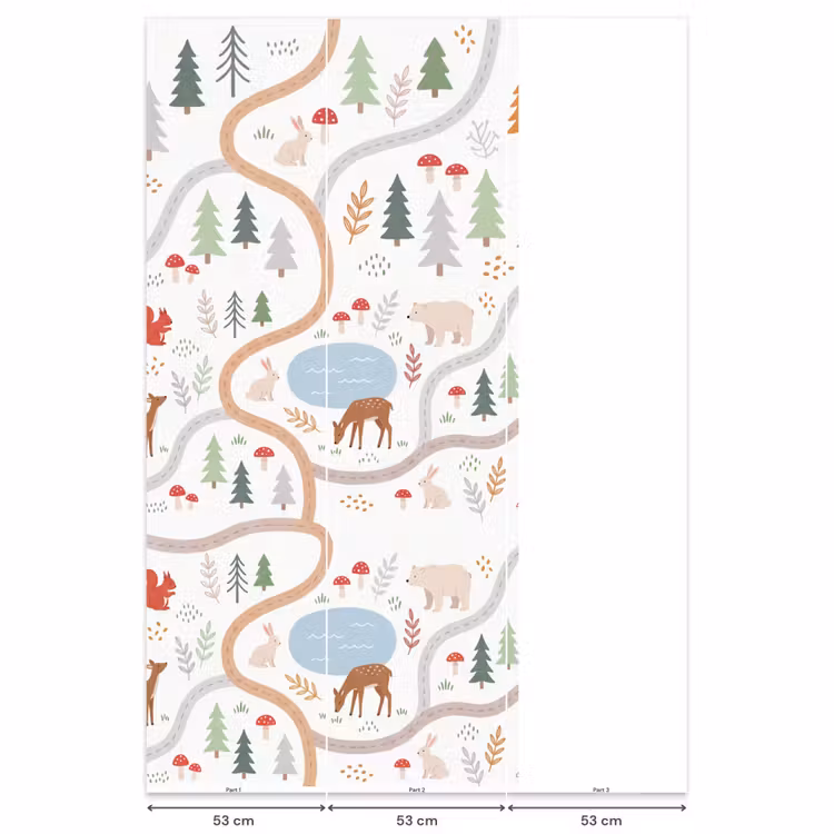 Behang - Dieren - Bos - Illustratie — 6