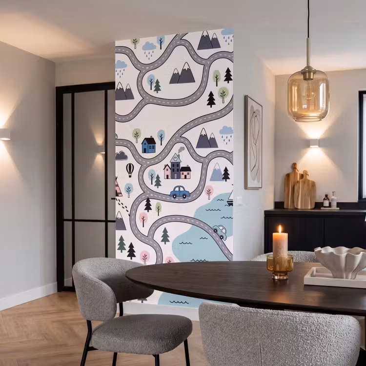 Behang - Kaart - Stad - Kindvriendelijk — 5
