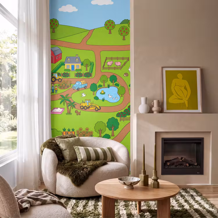 Behang - Platteland - Dieren - Cartoon — 1