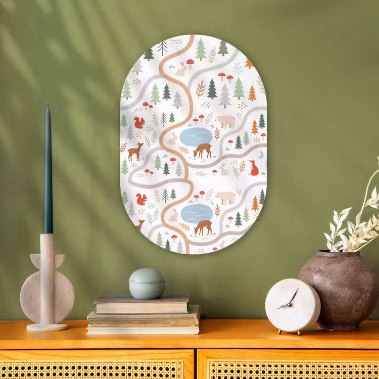 Muurovaal - Dieren - Bos - Illustratie — 1