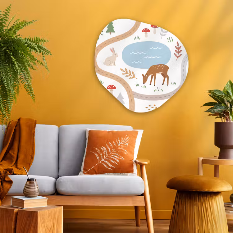 Organisch schilderij glas - Dieren - Bos - Illustratie — 3