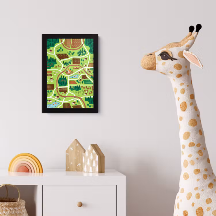 Poster met lijst - Platteland - Dieren - Illustratie — 5