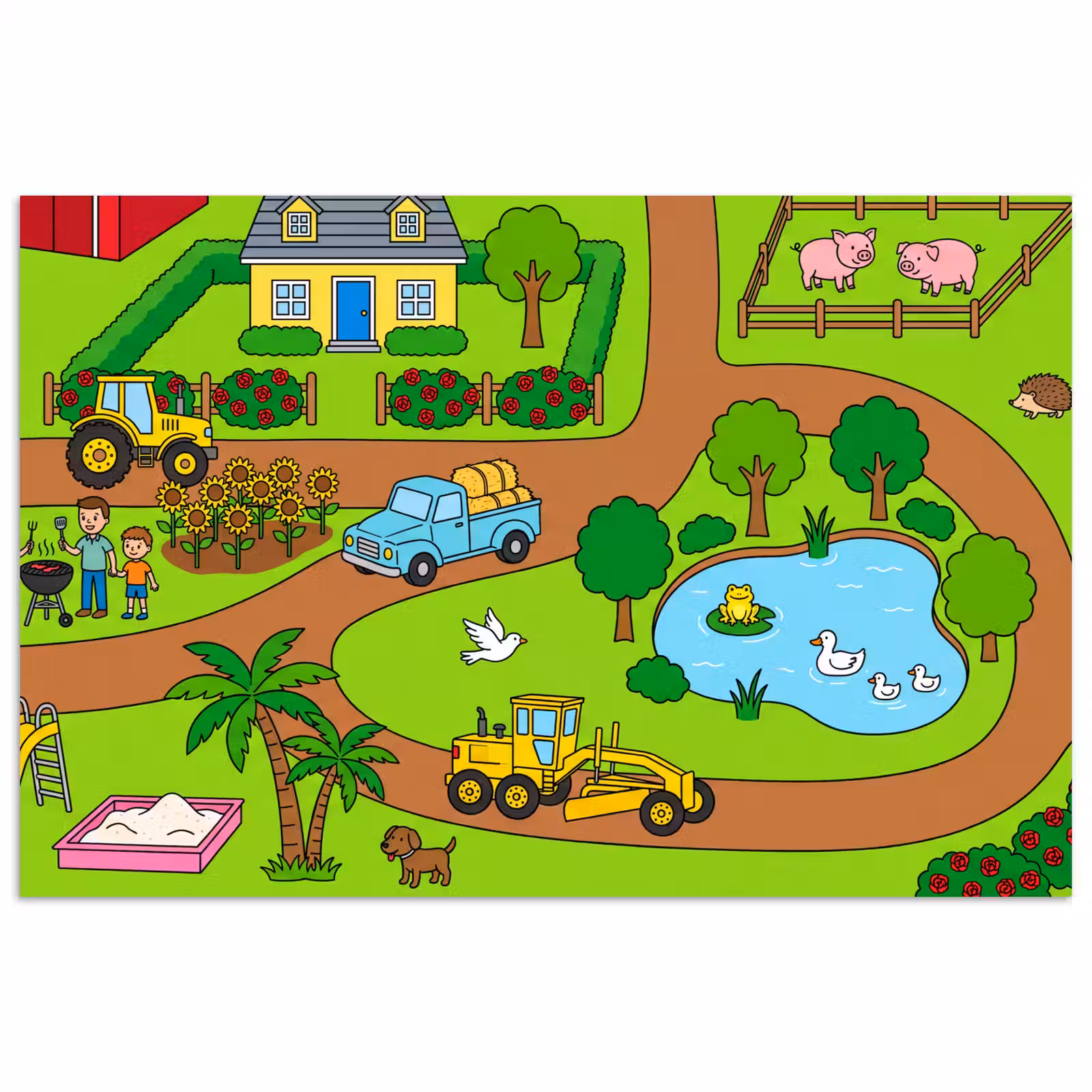 Poster - Platteland - Dieren - Cartoon — 1