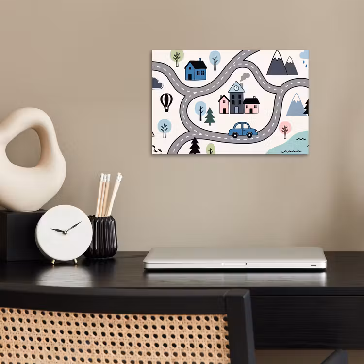 Poster - Kaart - Stad - Kindvriendelijk — 2