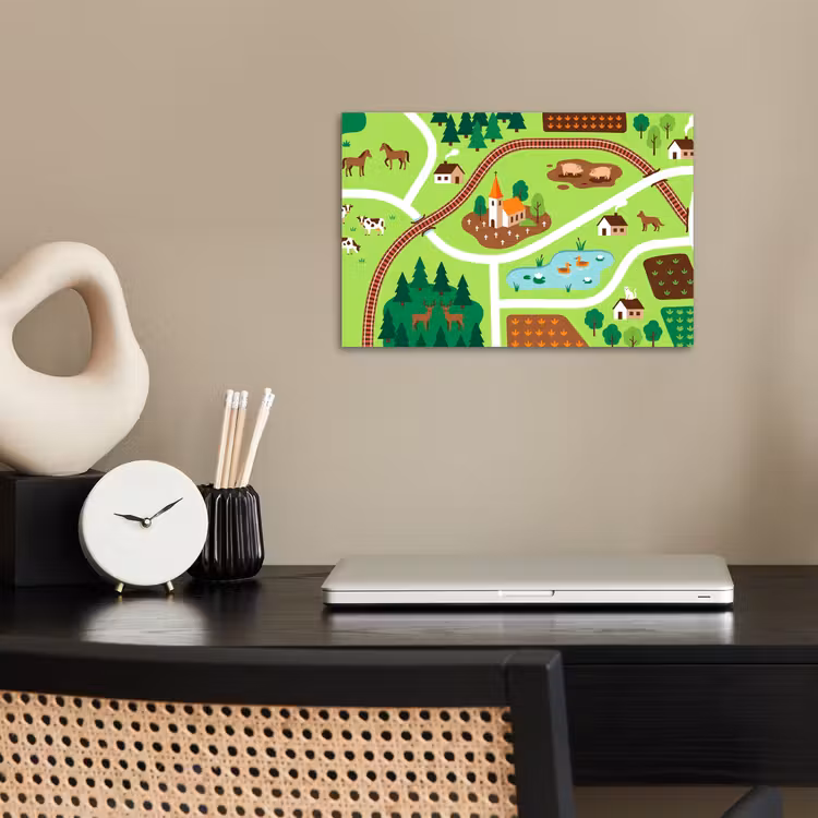 Poster - Platteland - Dieren - Illustratie — 2