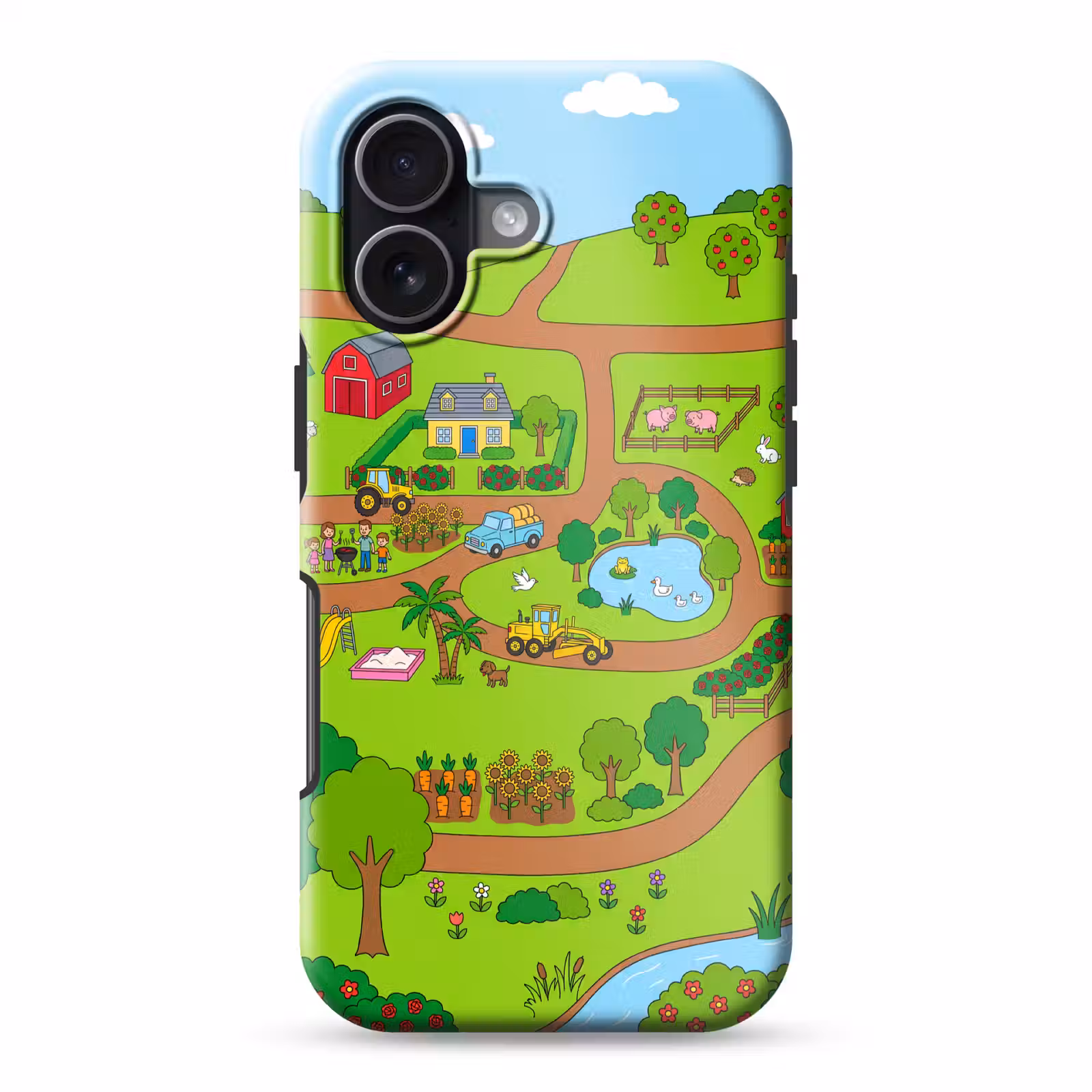 Telefoonhoesje Toughcase - Platteland - Dieren - Cartoon — 1