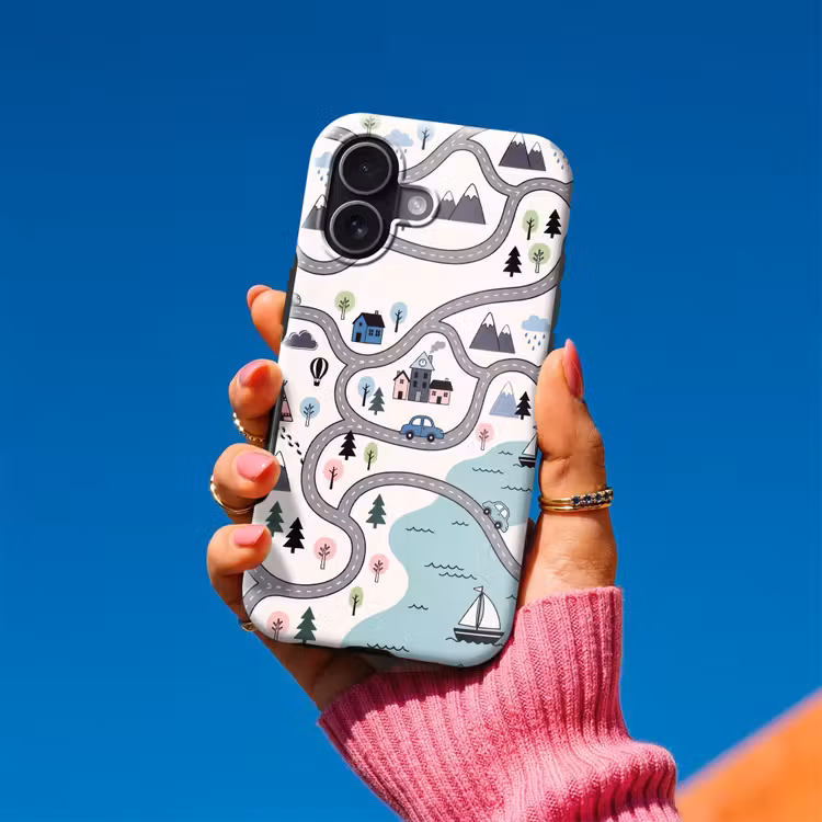 Telefoonhoesje Toughcase - Kaart - Stad - Kindvriendelijk — 2