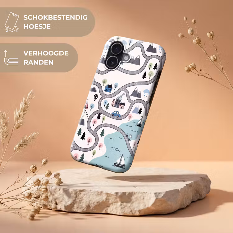 Telefoonhoesje Toughcase - Kaart - Stad - Kindvriendelijk — 5