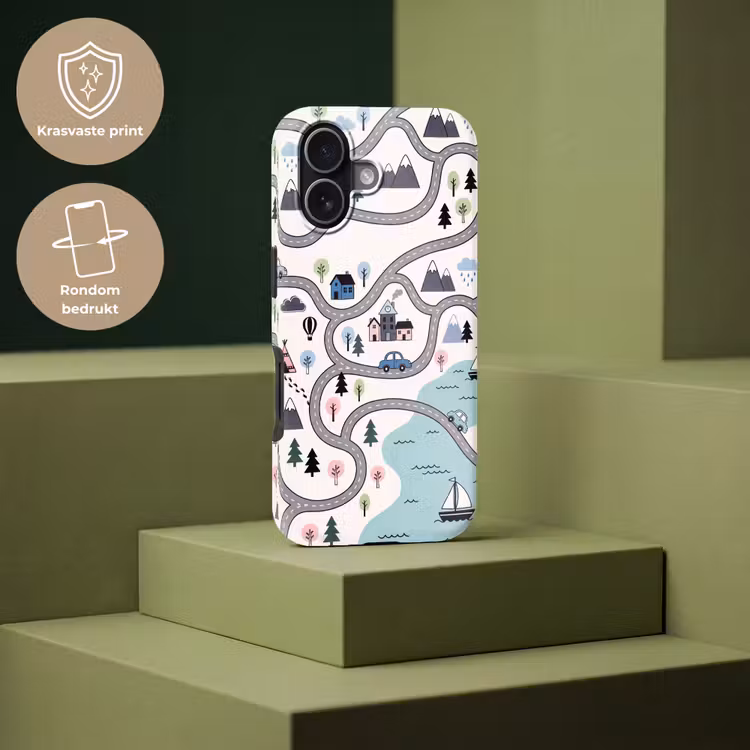 Telefoonhoesje Toughcase - Kaart - Stad - Kindvriendelijk — 7