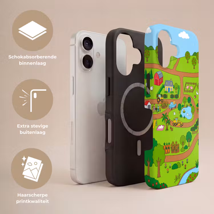 Telefoonhoesje Toughcase - Platteland - Dieren - Cartoon — 3