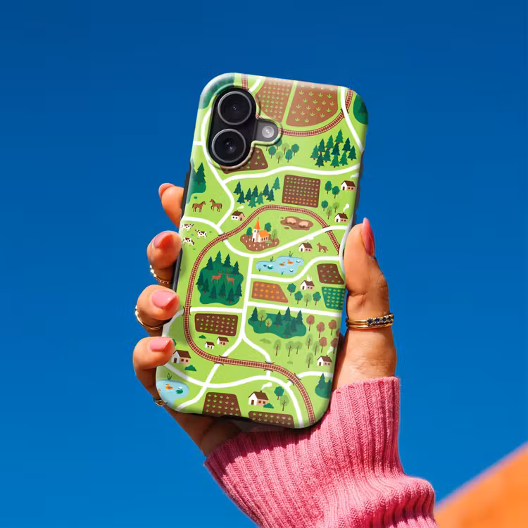 Telefoonhoesje Toughcase - Platteland - Dieren - Illustratie — 2