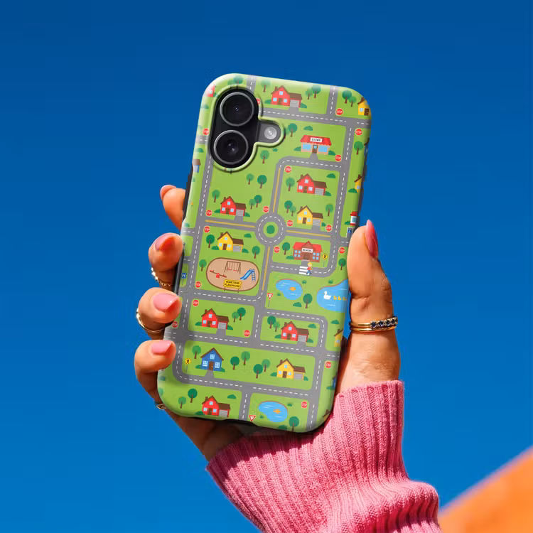 Telefoonhoesje Toughcase - Stad - Wegen - Cartoon — 2