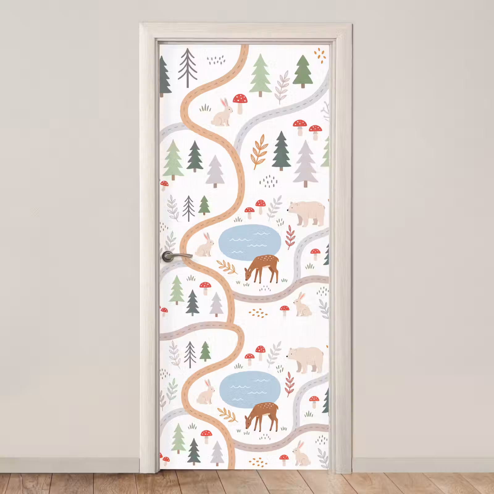 Deursticker - Dieren - Bos - Illustratie — 1
