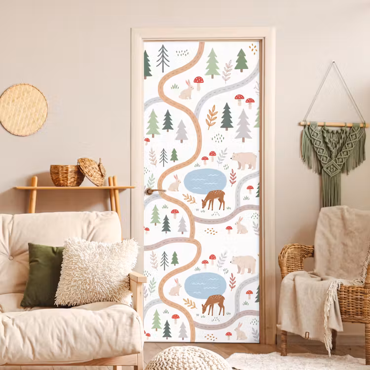 Deursticker - Dieren - Bos - Illustratie — 4