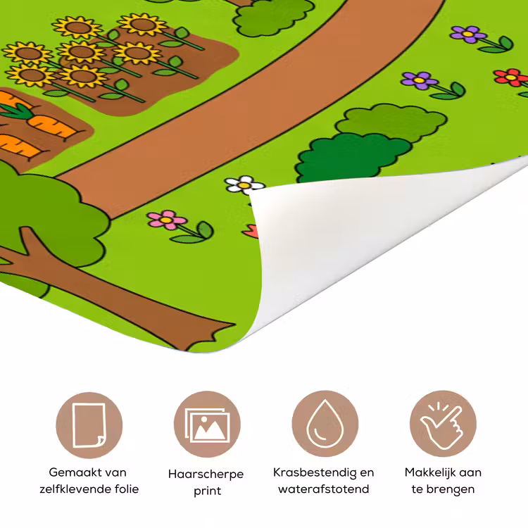 Deursticker - Platteland - Dieren - Cartoon — 3