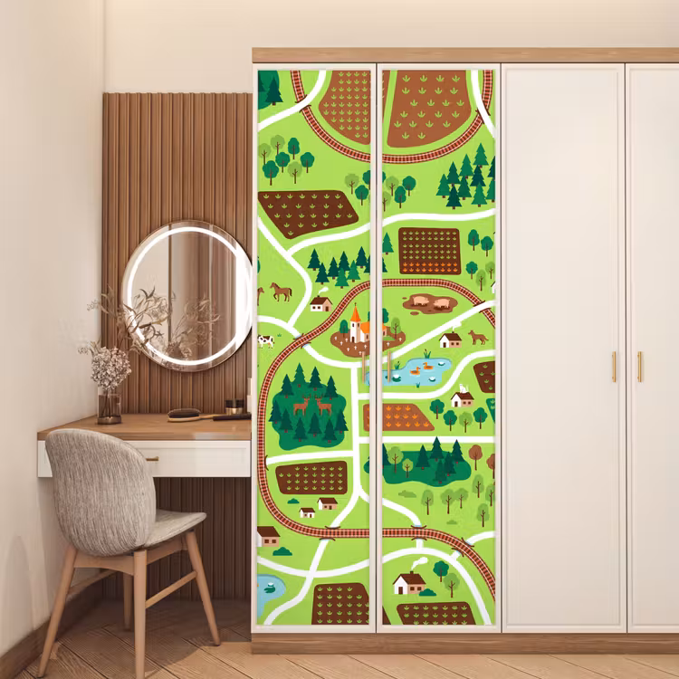 Deursticker - Platteland - Dieren - Illustratie — 5