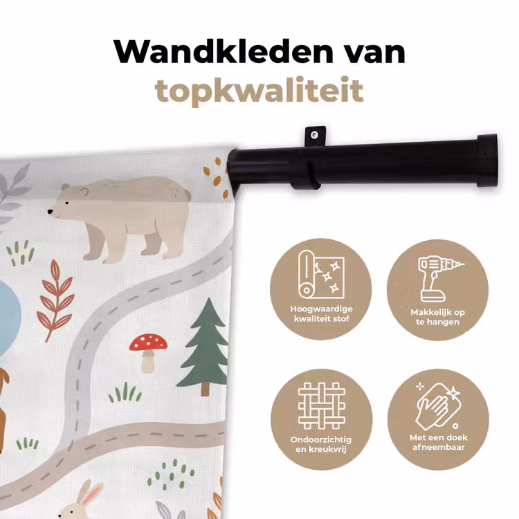 Wandkleed - Dieren - Bos - Illustratie — 3