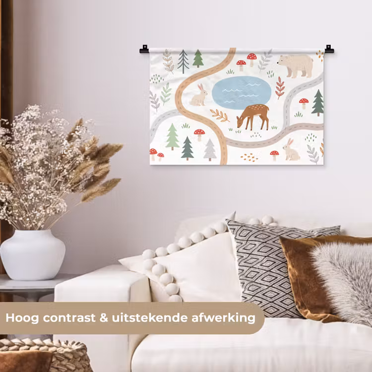 Wandkleed - Dieren - Bos - Illustratie — 4