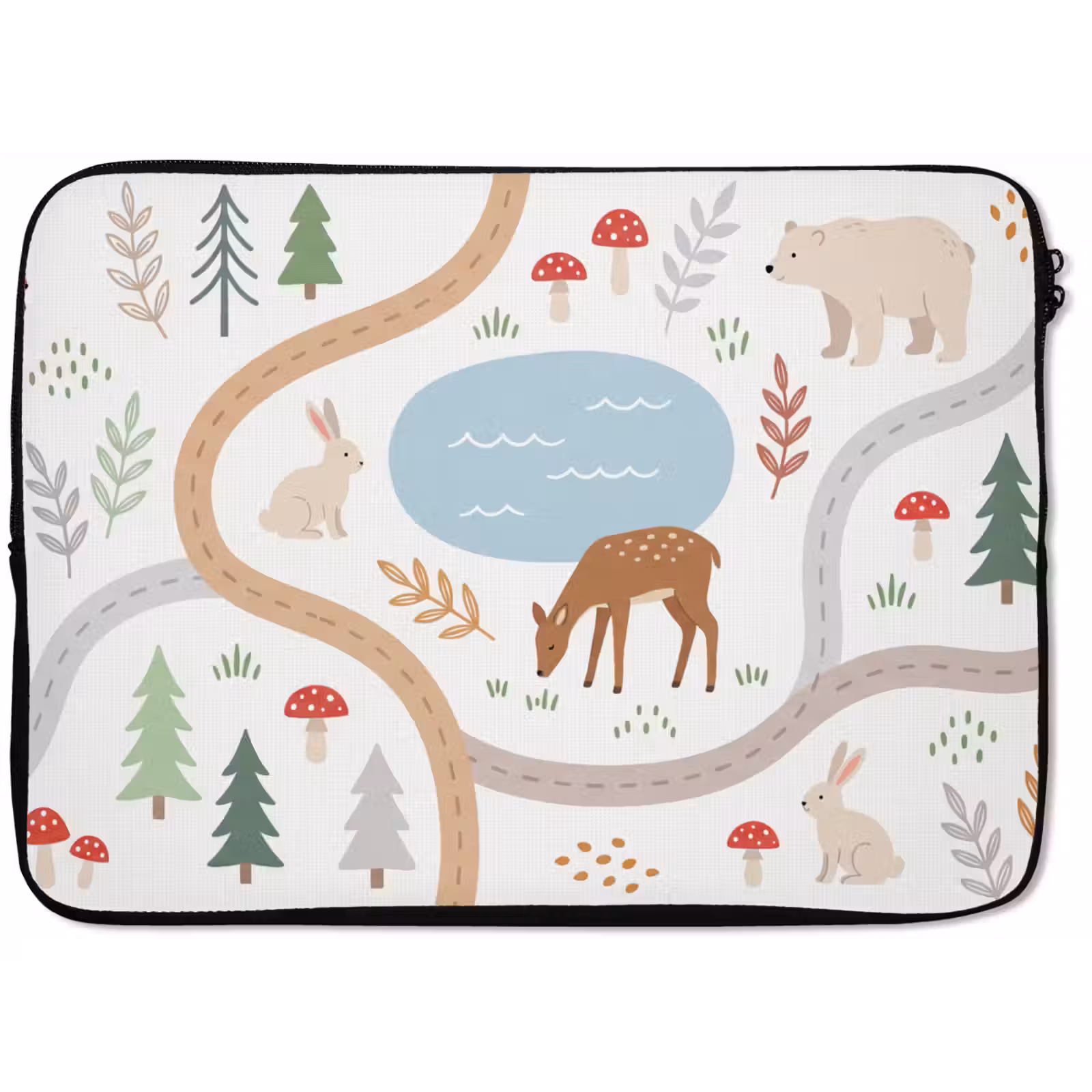 Laptophoes Dieren - Bos - Illustratie — 1