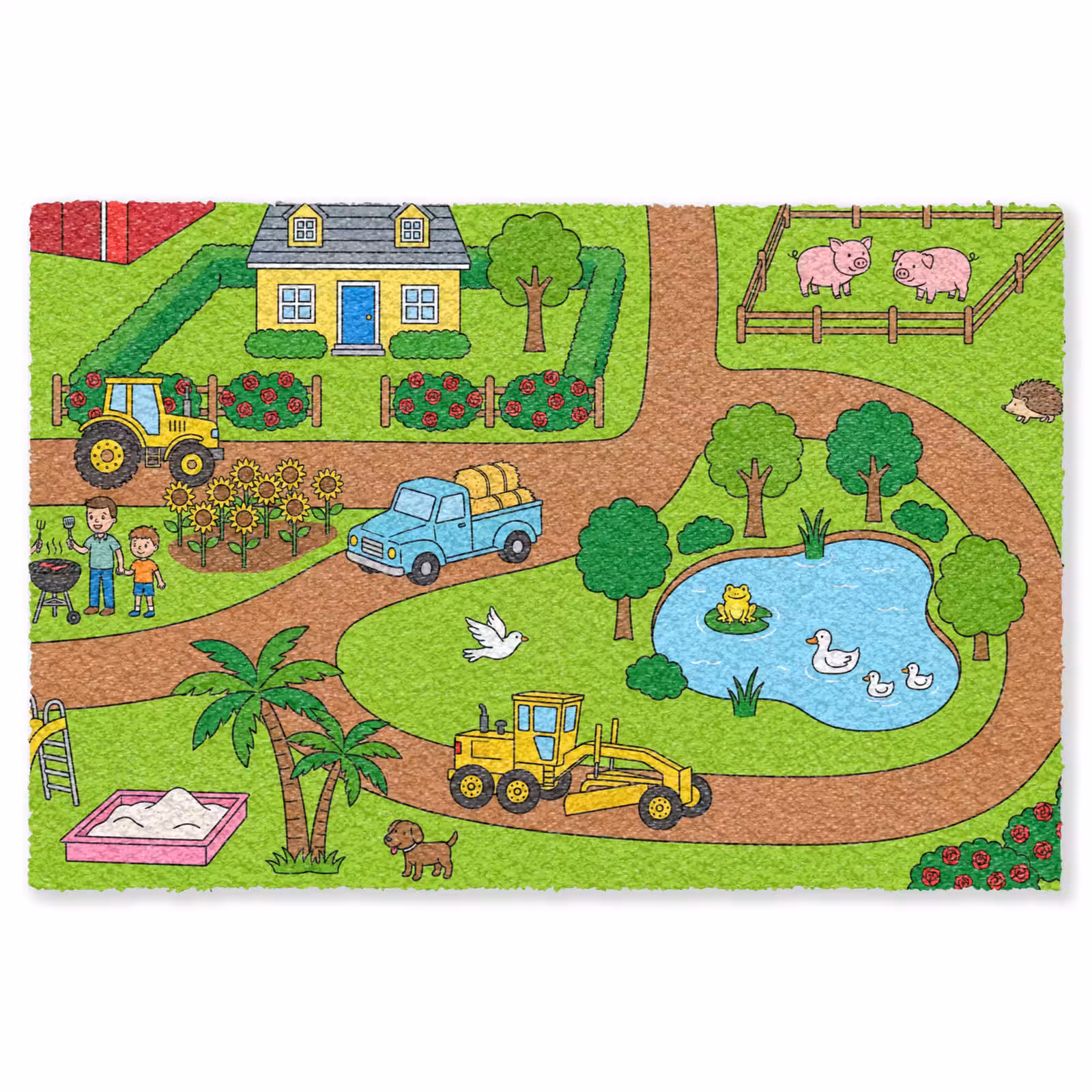 Vloerkleed - Platteland - Dieren - Cartoon — 1