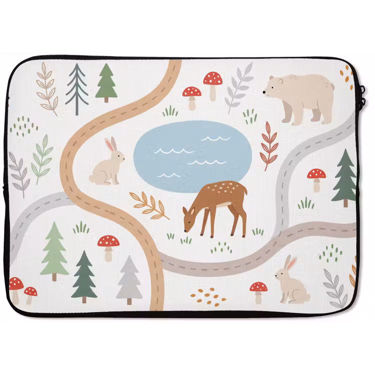 Laptophoes Dieren - Bos - Illustratie — 1