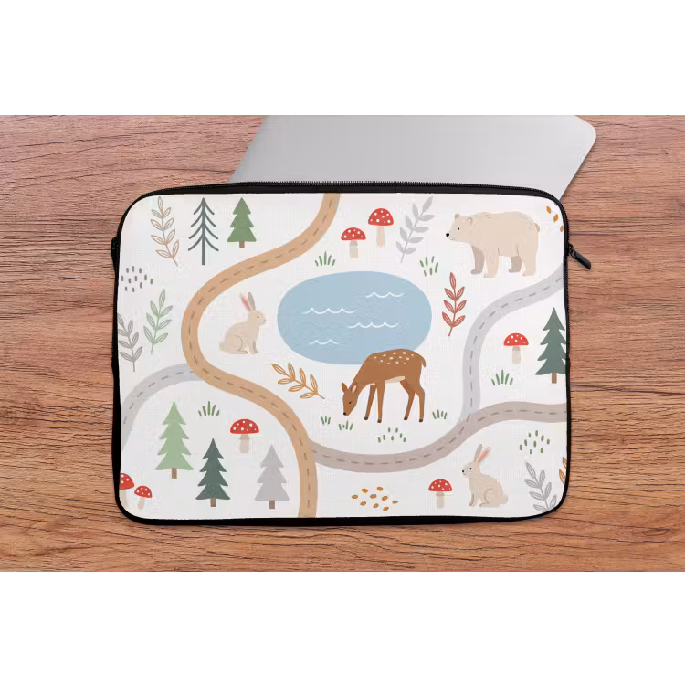 Laptophoes Dieren - Bos - Illustratie — 2