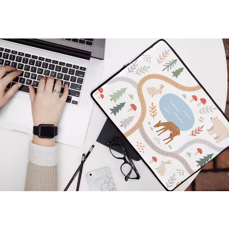 Laptophoes Dieren - Bos - Illustratie — 3