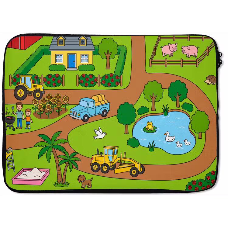 Laptophoes Platteland - Dieren - Cartoon — 1