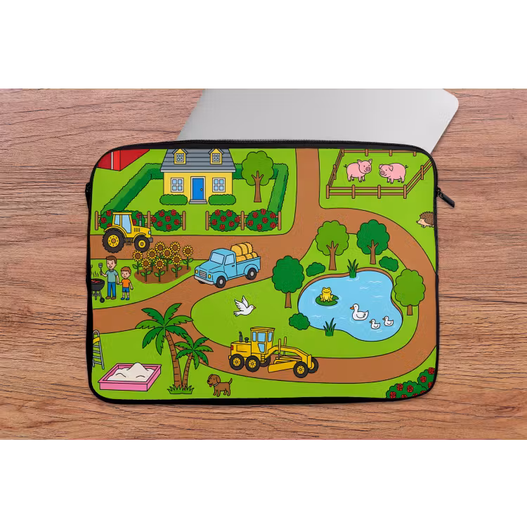 Laptophoes Platteland - Dieren - Cartoon — 2