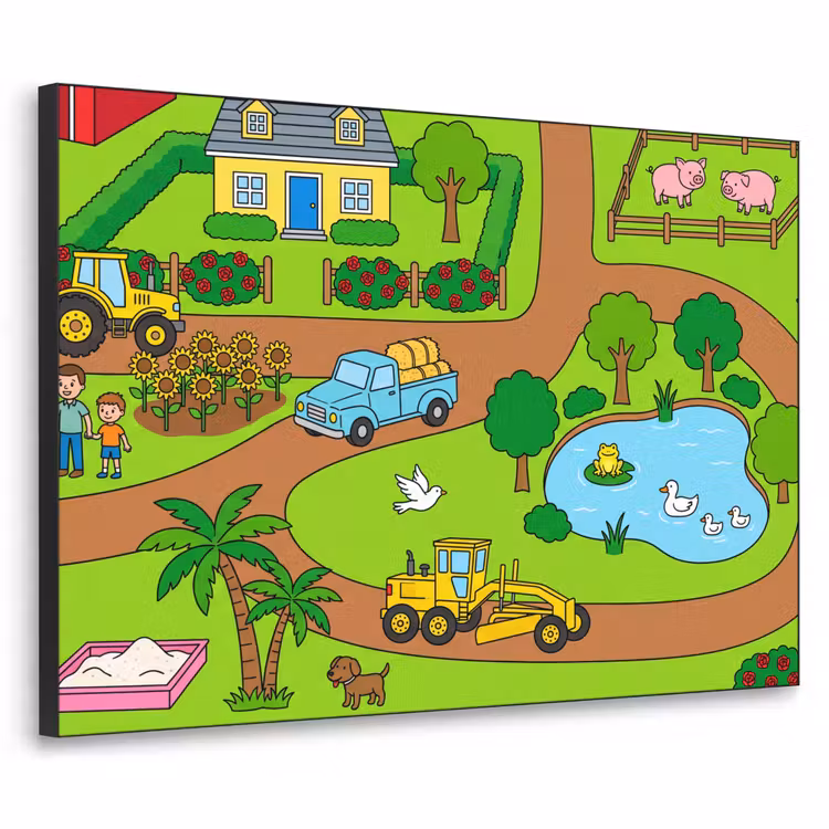 Art frame - Platteland - Dieren - Cartoon — 1