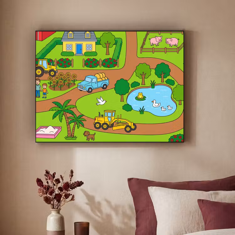Art frame - Platteland - Dieren - Cartoon — 3