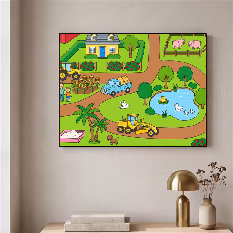 Art frame - Platteland - Dieren - Cartoon — 5