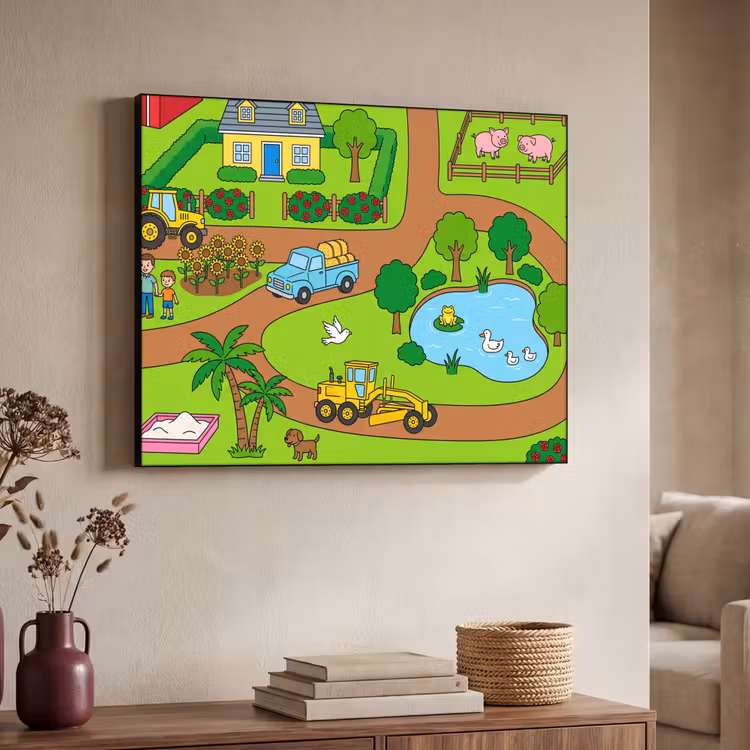 Art frame - Platteland - Dieren - Cartoon — 7