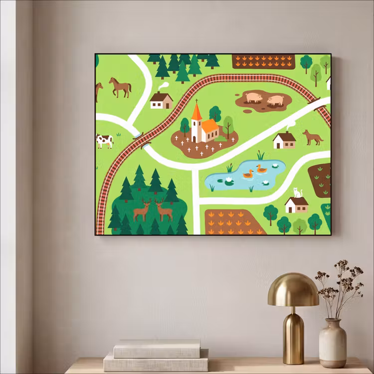 Art frame - Platteland - Dieren - Illustratie — 5