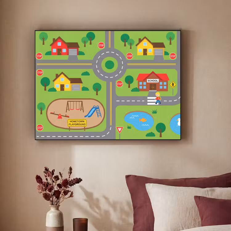 Art frame - Stad - Wegen - Cartoon — 3