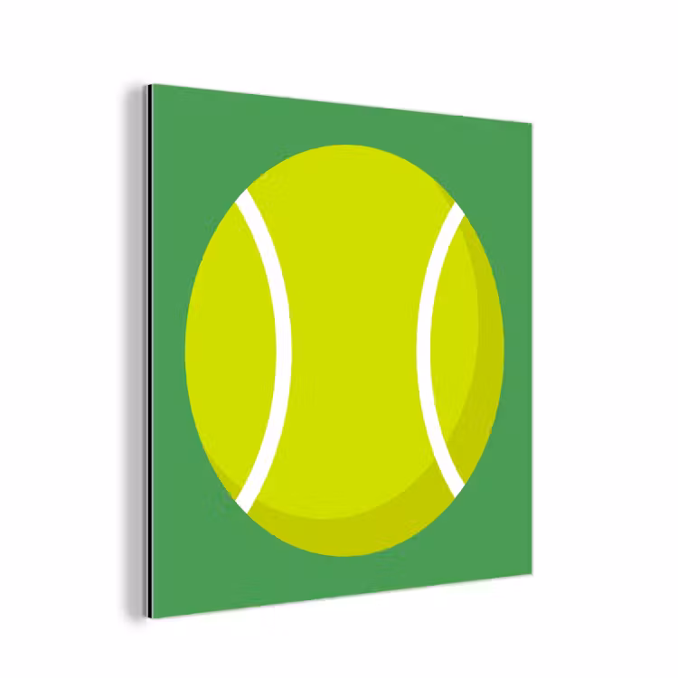 Aluminium schilderij - Bal - Geel - Sport - Groen - Illustratie — 1