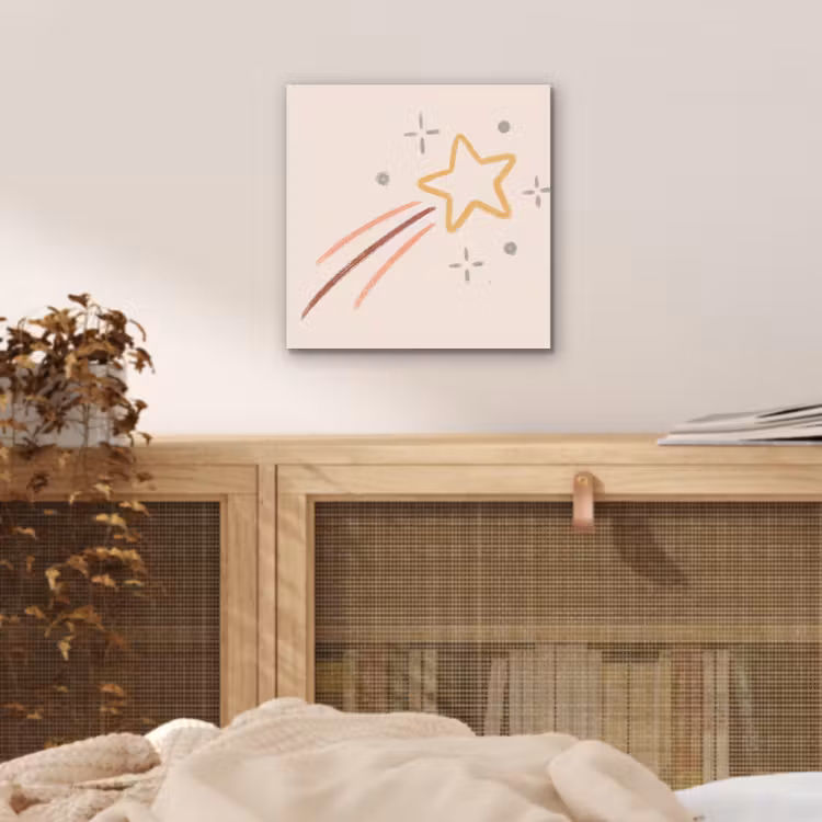 Aluminium schilderij - Ster - Vallend - Illustratie - Pastel — 4
