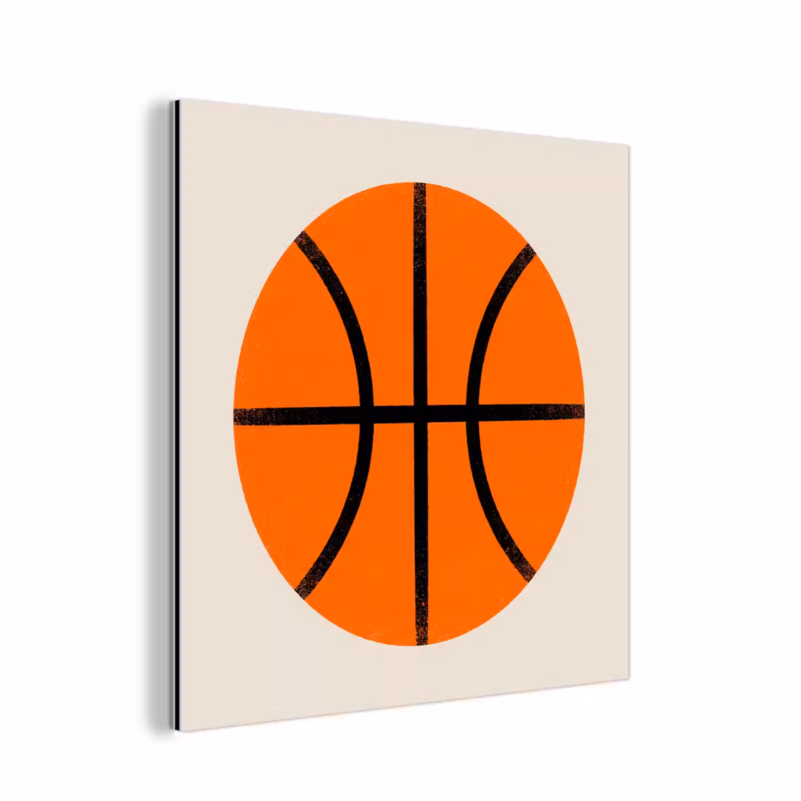 Aluminium schilderij - Basketbal - Bal - Sport - Illustratie - Oranje — 1