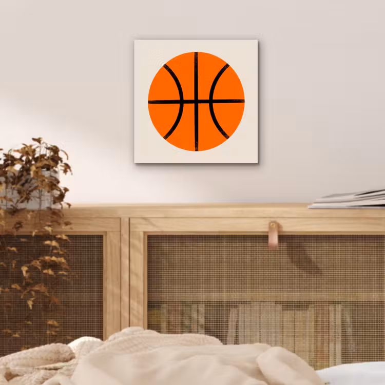 Aluminium schilderij - Basketbal - Bal - Sport - Illustratie - Oranje — 4