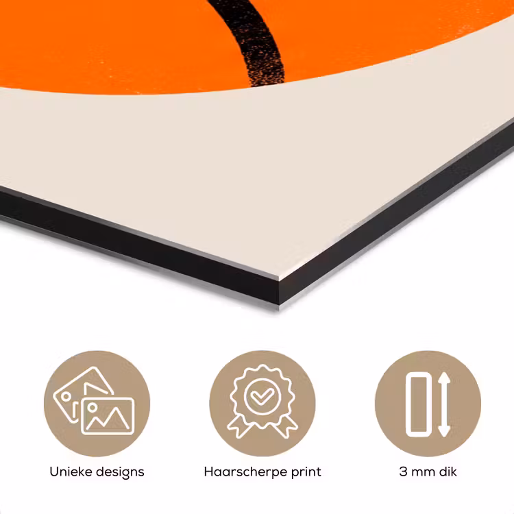 Aluminium schilderij - Basketbal - Bal - Sport - Illustratie - Oranje — 7