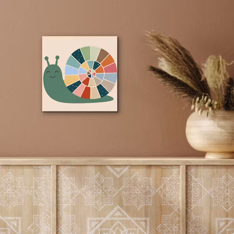 Aluminium schilderij - Dieren - Slak - Kleurrijk - Illustratie — 5