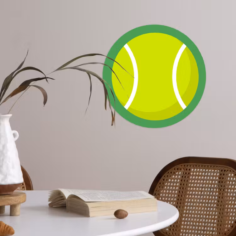 Behangcirkel - Bal - Geel - Sport - Groen - Illustratie — 4
