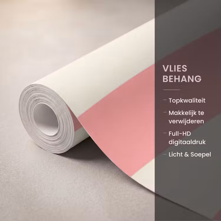 Behang - Spiraal - Patroon - Abstract - Roze - Beige — 3