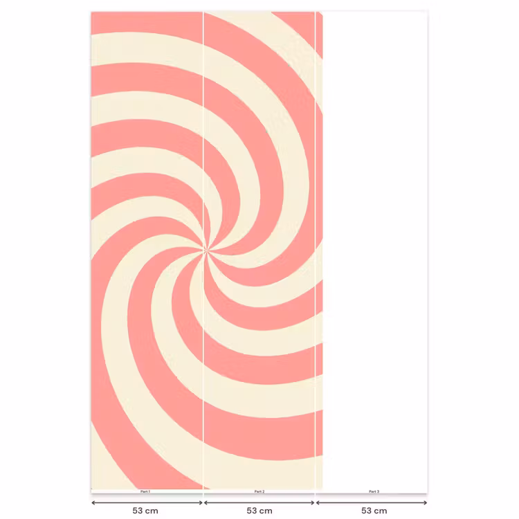 Behang - Spiraal - Patroon - Abstract - Roze - Beige — 6
