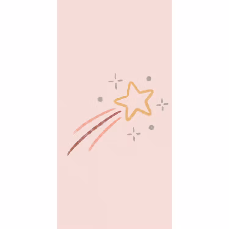 Behang - Ster - Vallend - Illustratie - Pastel — 2