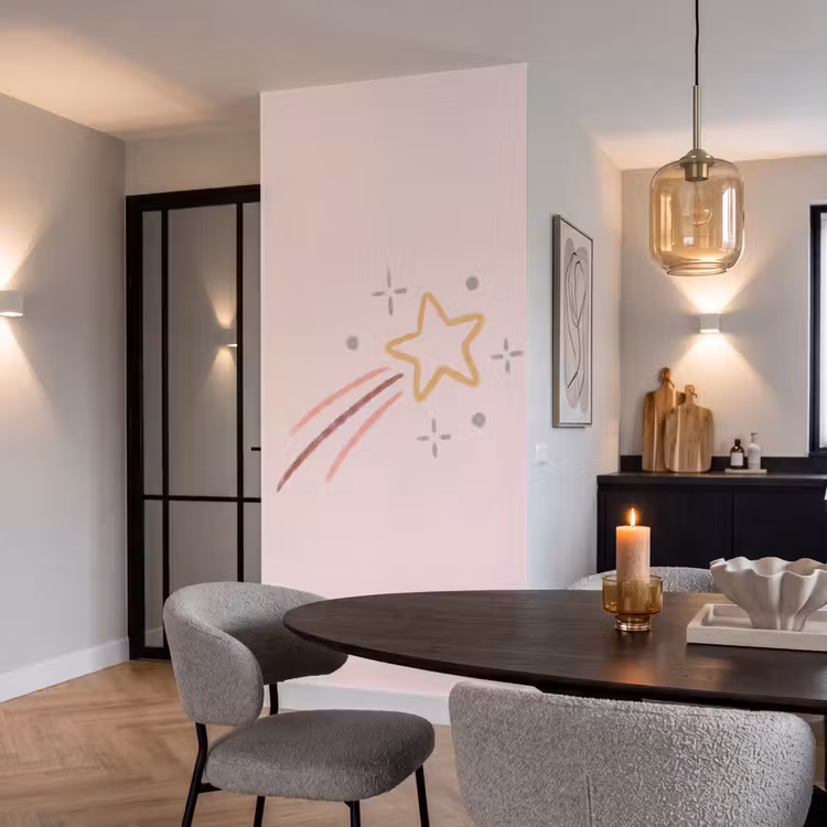 Behang - Ster - Vallend - Illustratie - Pastel — 5