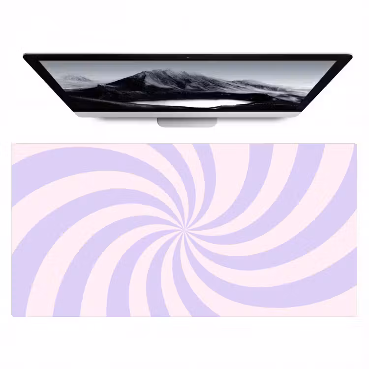 Bureau onderlegger - Patroon - Spiraal - Abstract - Modern - Paars-Roze — 1