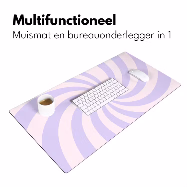 Bureau onderlegger - Patroon - Spiraal - Abstract - Modern - Paars-Roze — 7