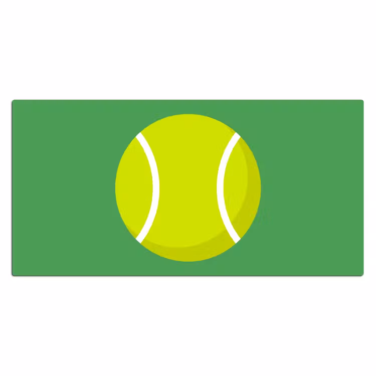 Bureau onderlegger - Bal - Geel - Sport - Groen - Illustratie — 2