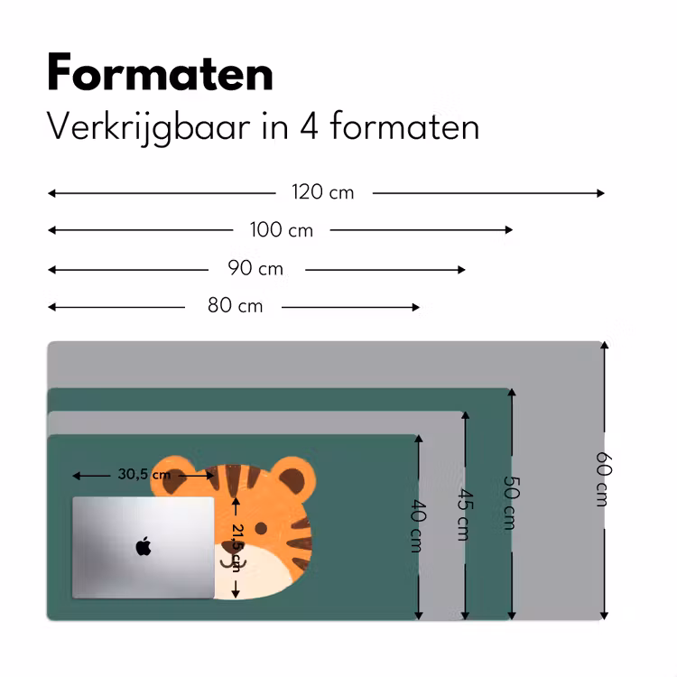 Bureau onderlegger - Dieren - Kop - Oranje - Illustratie - Modern — 8